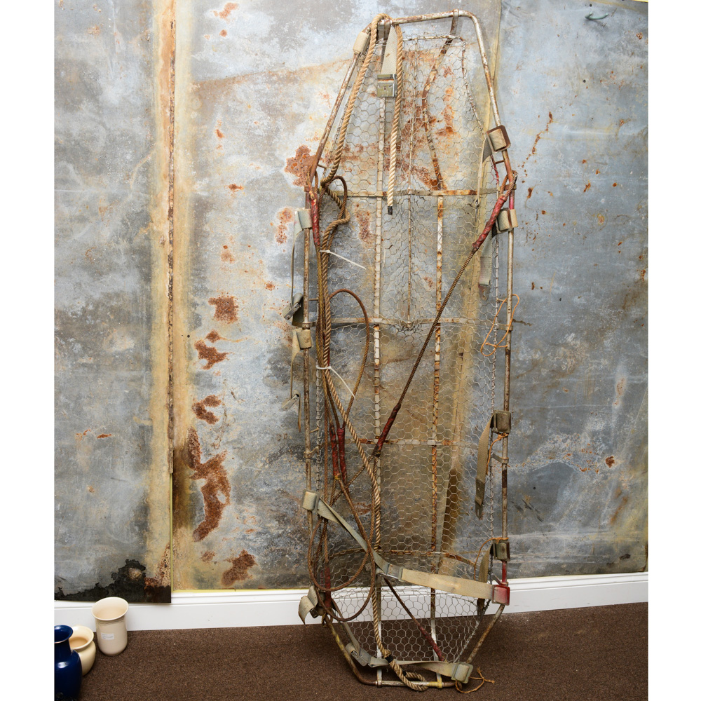 Circa 1940's Portable American Navy Stokes Basket Metal Stretcher