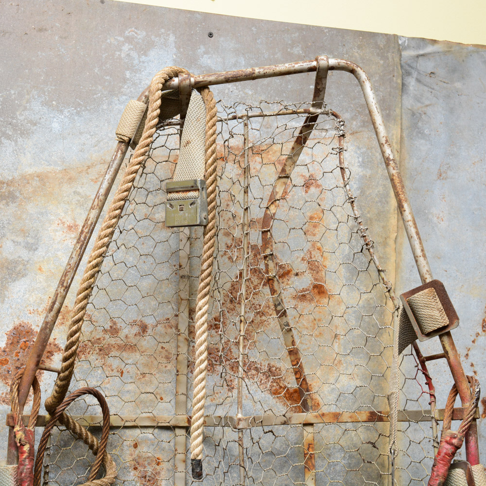 Circa 1940's Portable American Navy Stokes Basket Metal Stretcher