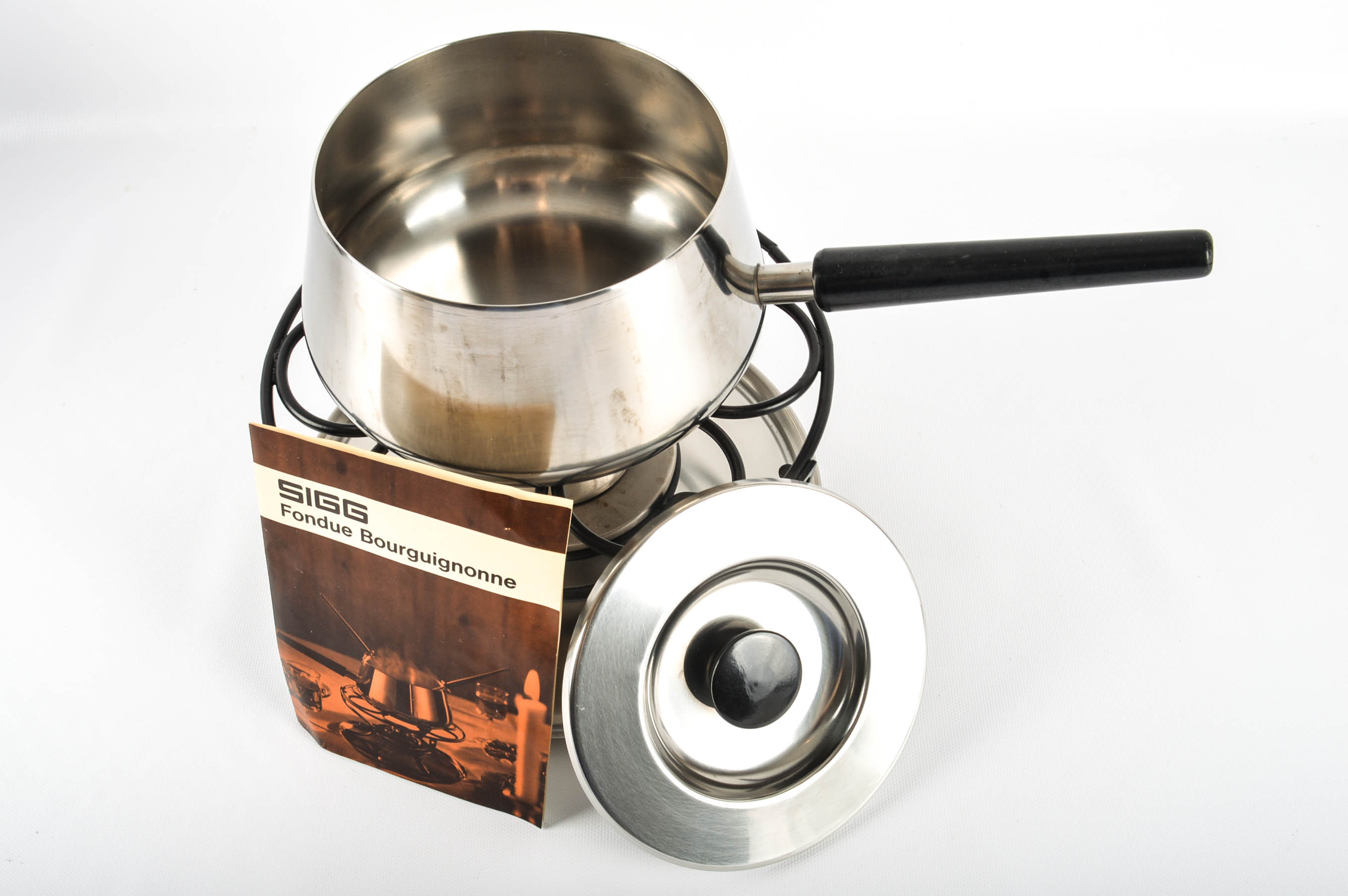 Vintage Sigg Fondue Pot and Buffet Items