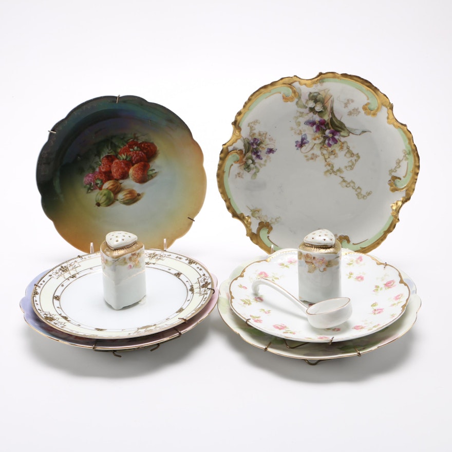 Decorative Porcelain Plates With Table Accessories With Limoges