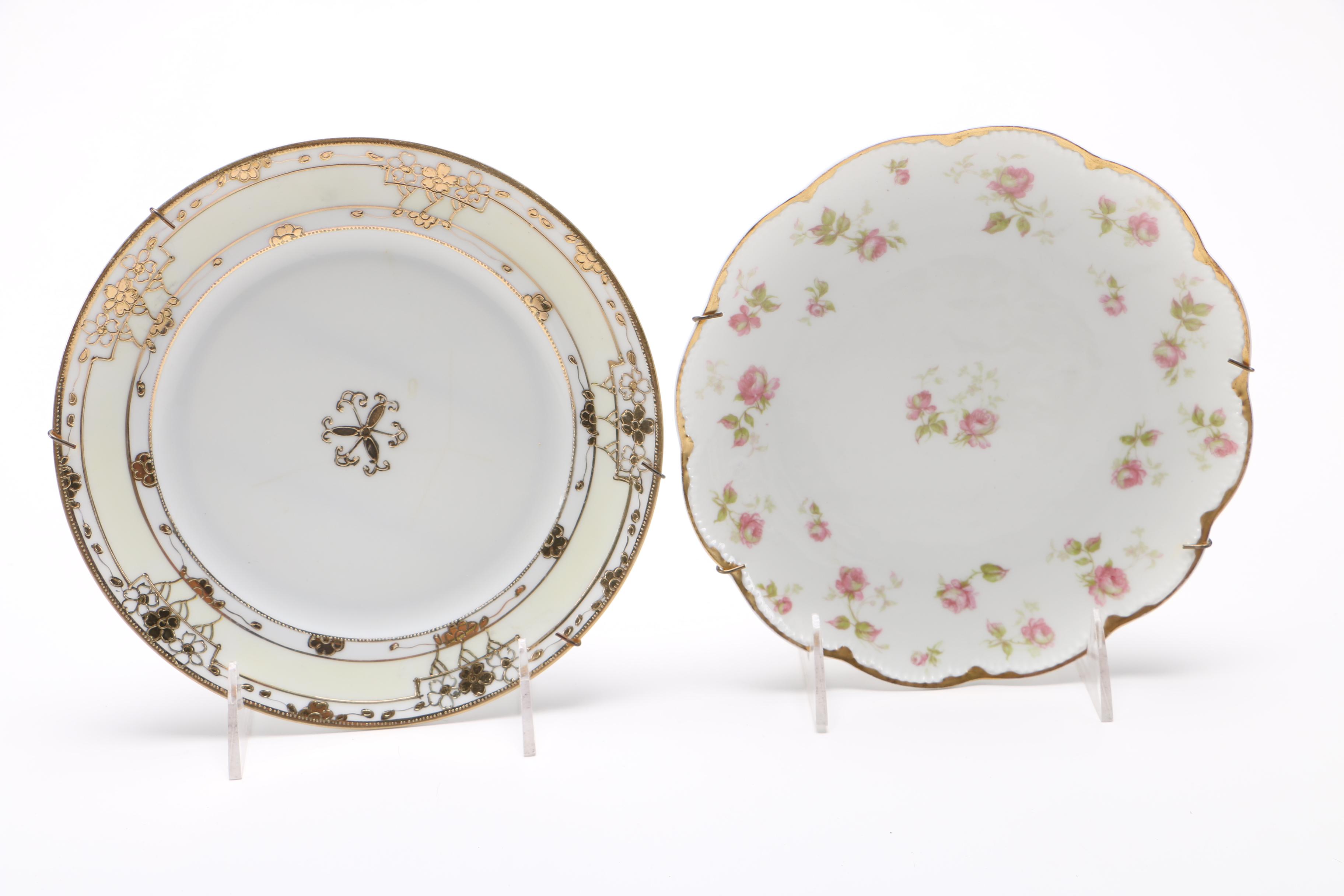 Decorative Porcelain Plates With Table Accessories With Limoges