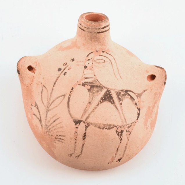 20th Century Santo Domingo Pottery Bowl and Canteen