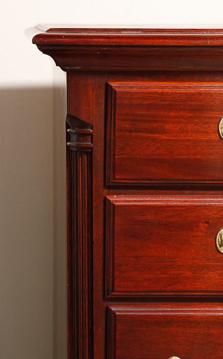 Vintage Chippendale Style Mahogany Dresser With Mirror
