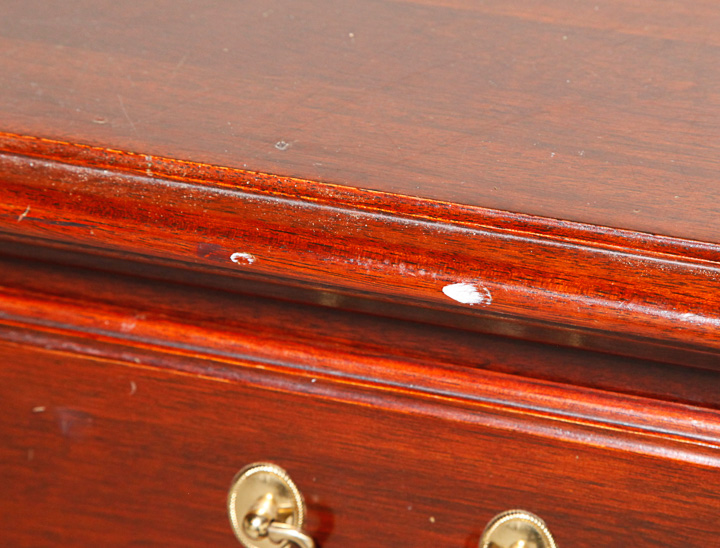 Vintage Chippendale Style Mahogany Dresser With Mirror