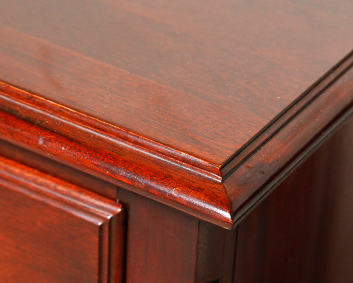 Vintage Chippendale Style Mahogany Dresser With Mirror