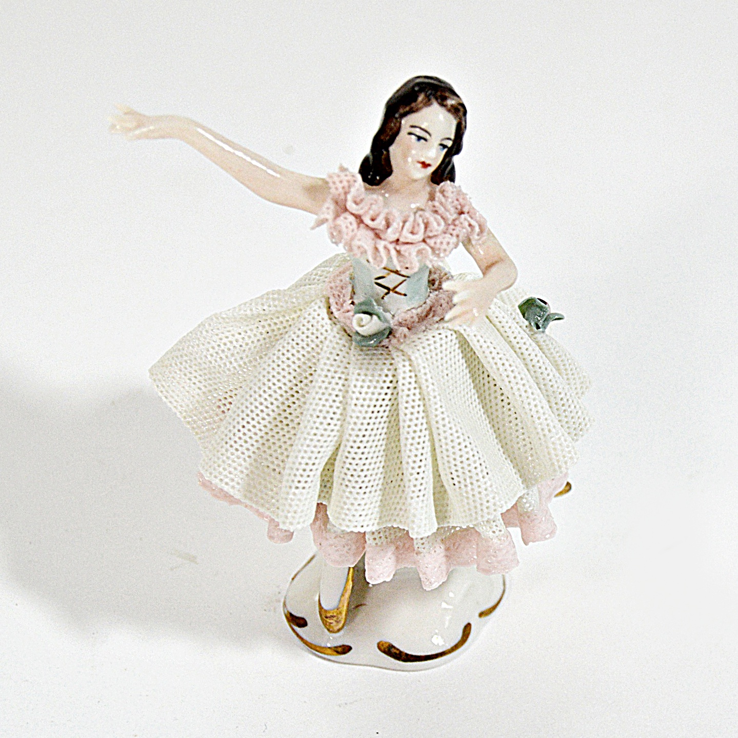 Antique Dresden Porcelain Ballerina