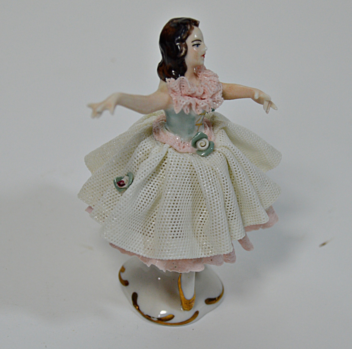 Antique Dresden Porcelain Ballerina