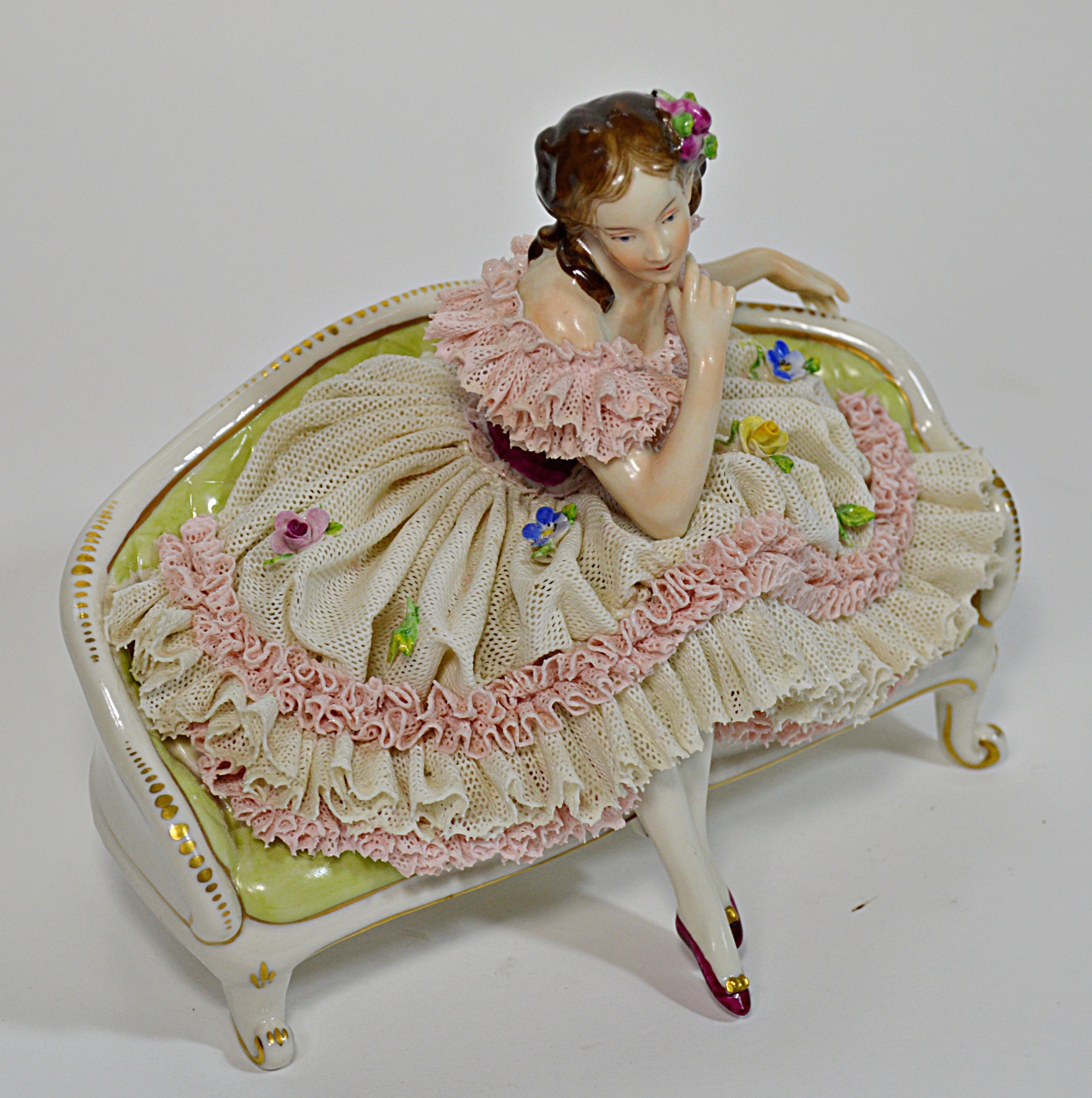 Antique Dresden Porcelain Figurine
