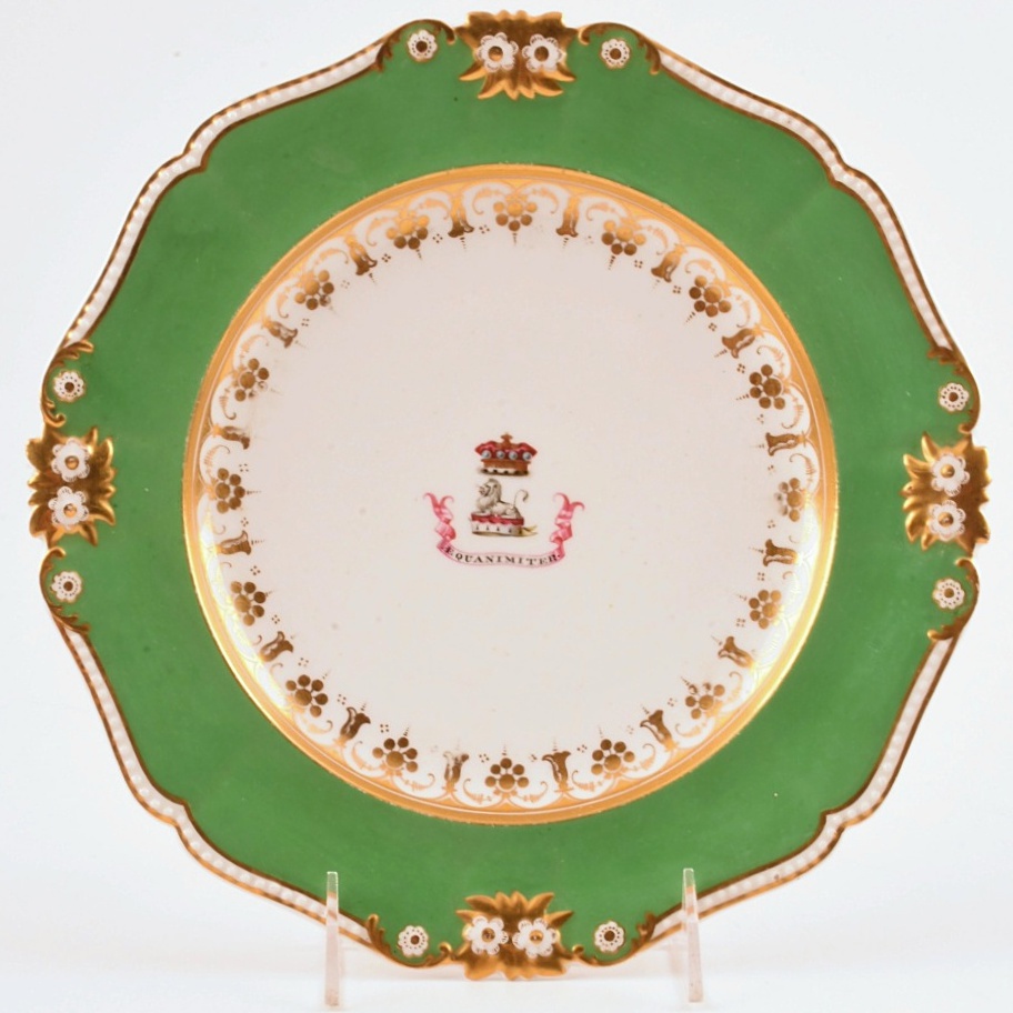 Set of Twelve Bloor Derby English Armorial Plates