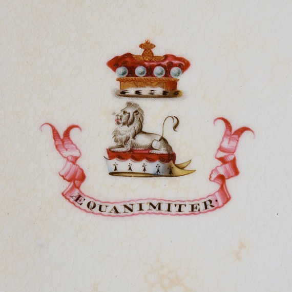 Set of Twelve Bloor Derby English Armorial Plates