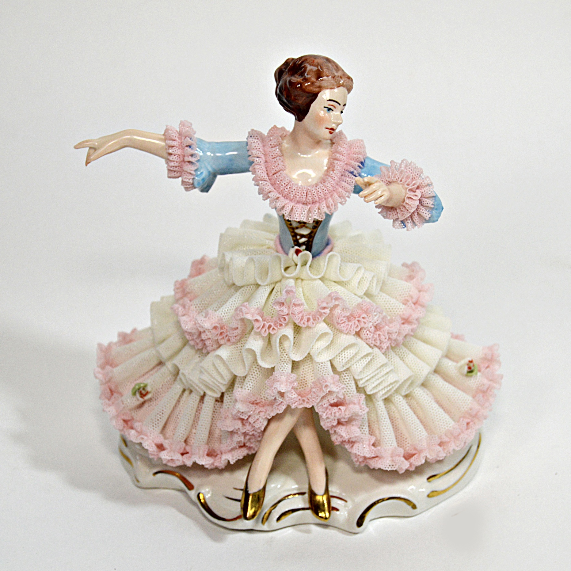 Antique Dresden Porcelain Ballerina