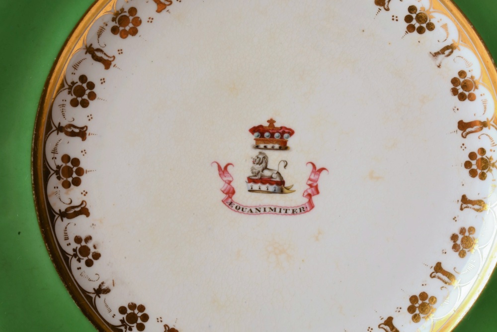 Set of Twelve Bloor Derby English Armorial Plates