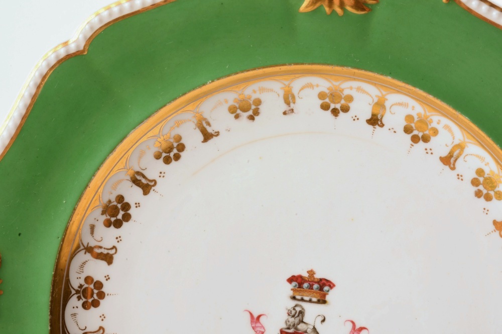 Set of Twelve Bloor Derby English Armorial Plates