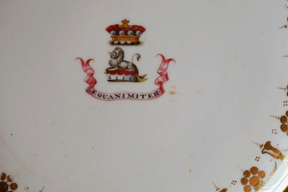 Set of Twelve Bloor Derby English Armorial Plates