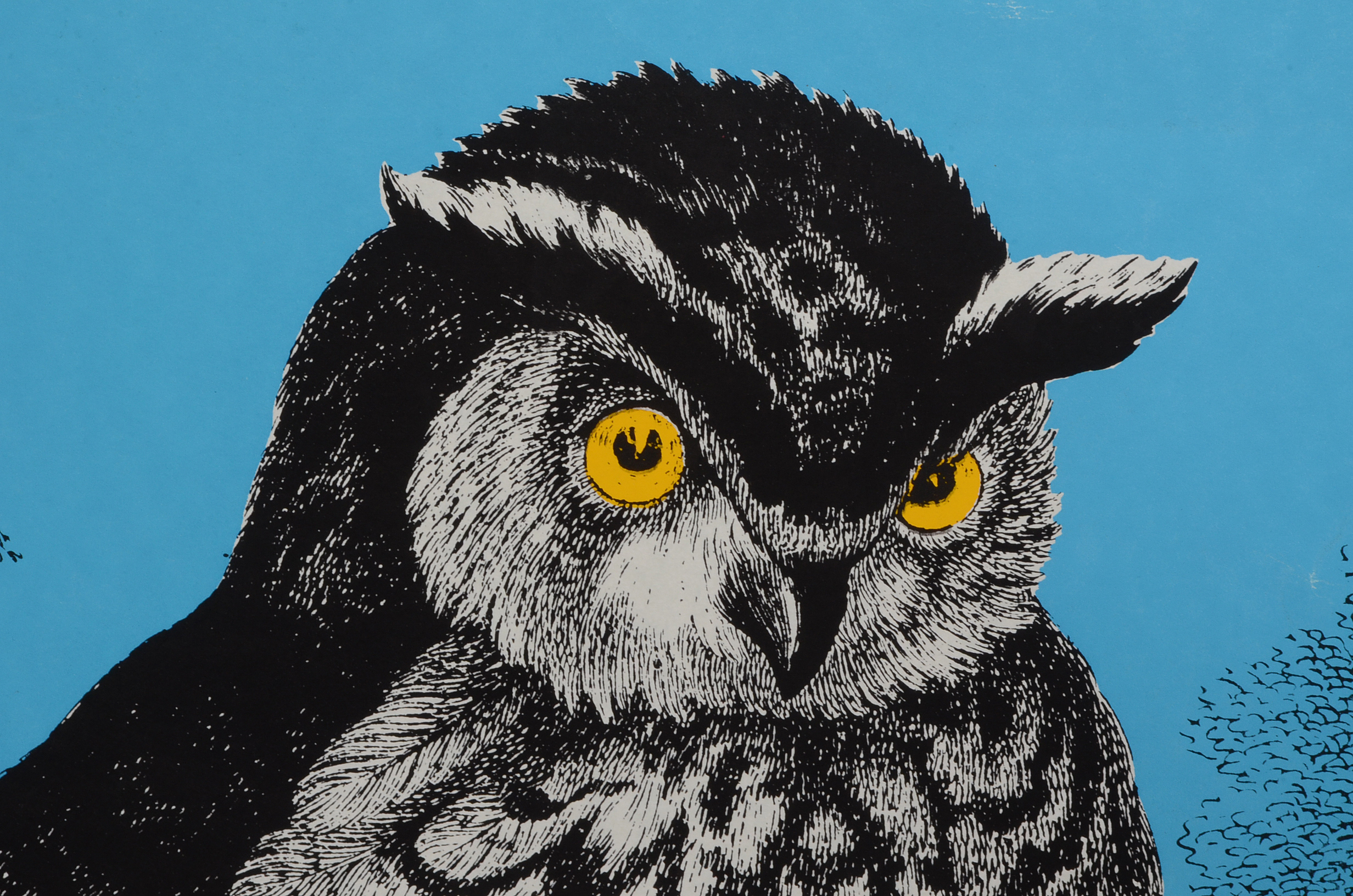 Tiber Press 1969 Original Serigraph "Mr. Owl"