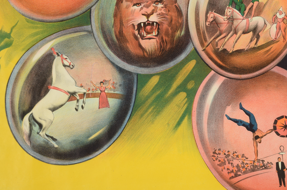 Original 1930s English Circus Clown Poster by Willson's Show Printers