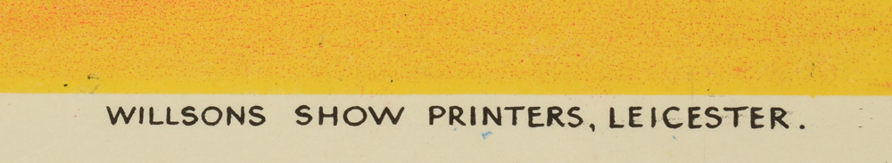 Original 1930s English Circus Clown Poster by Willson's Show Printers