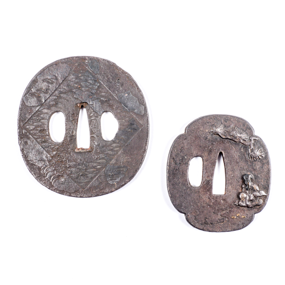 Pair of Antique Japanese Tsuba Sword Guards