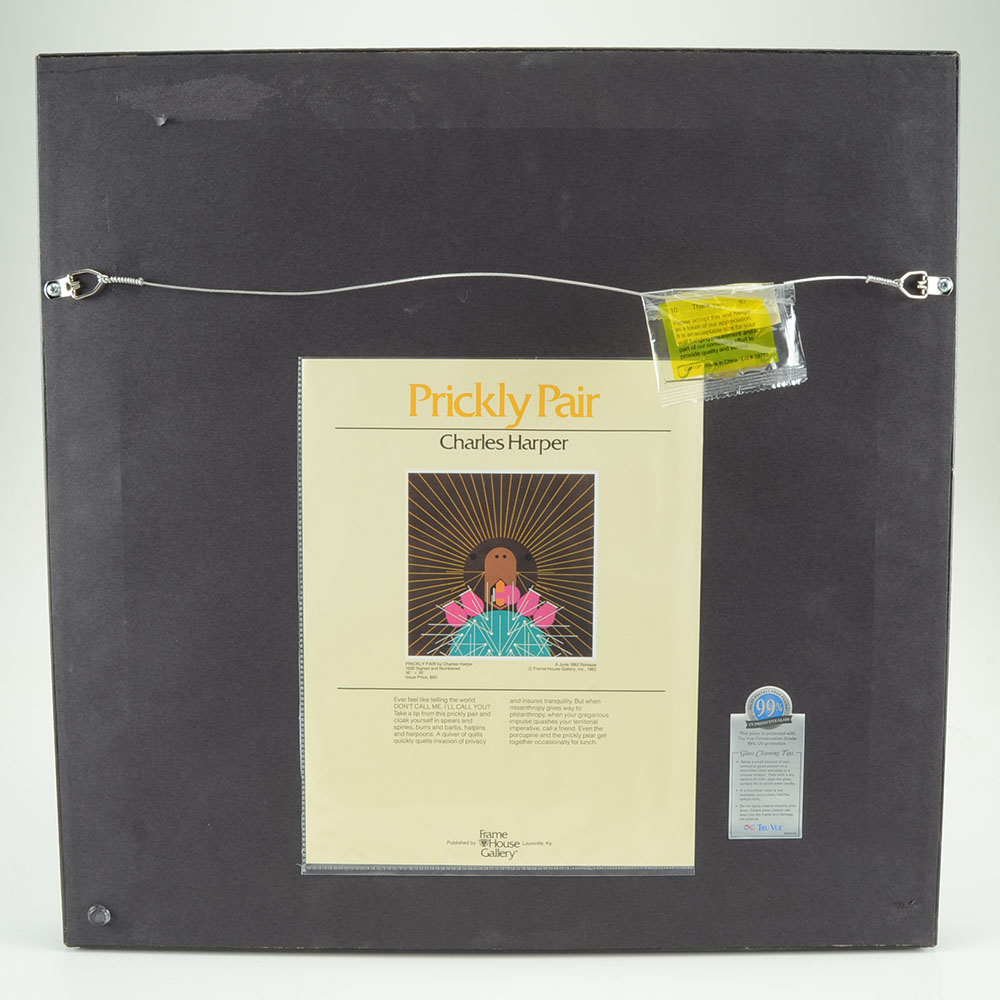 Charley Harper Signed Limited Edition Serigraph "Prickly Pair"