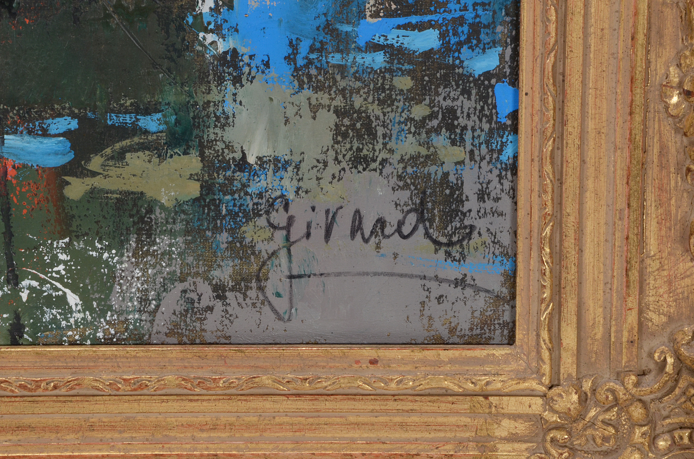 A. Girard Original Acrylic and Oil on Canvas "Venice Canal"