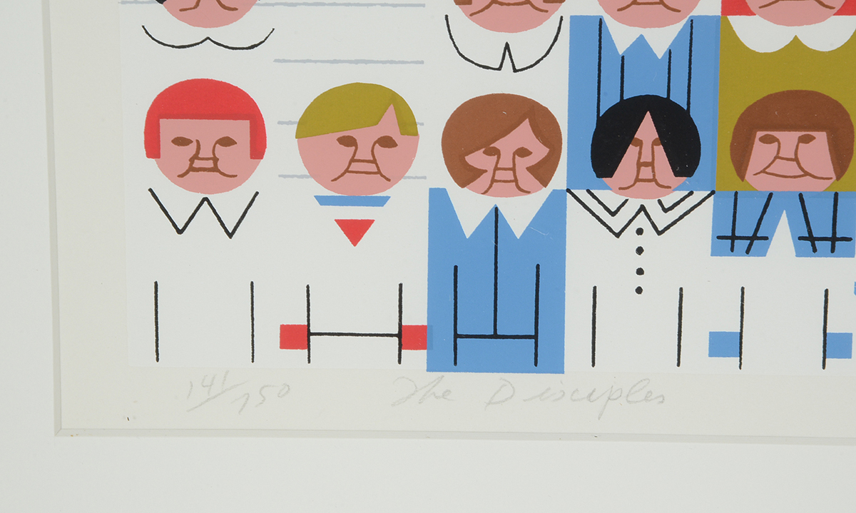 Edie Harper Signed Limited Edition Serigraph "The Disciples"