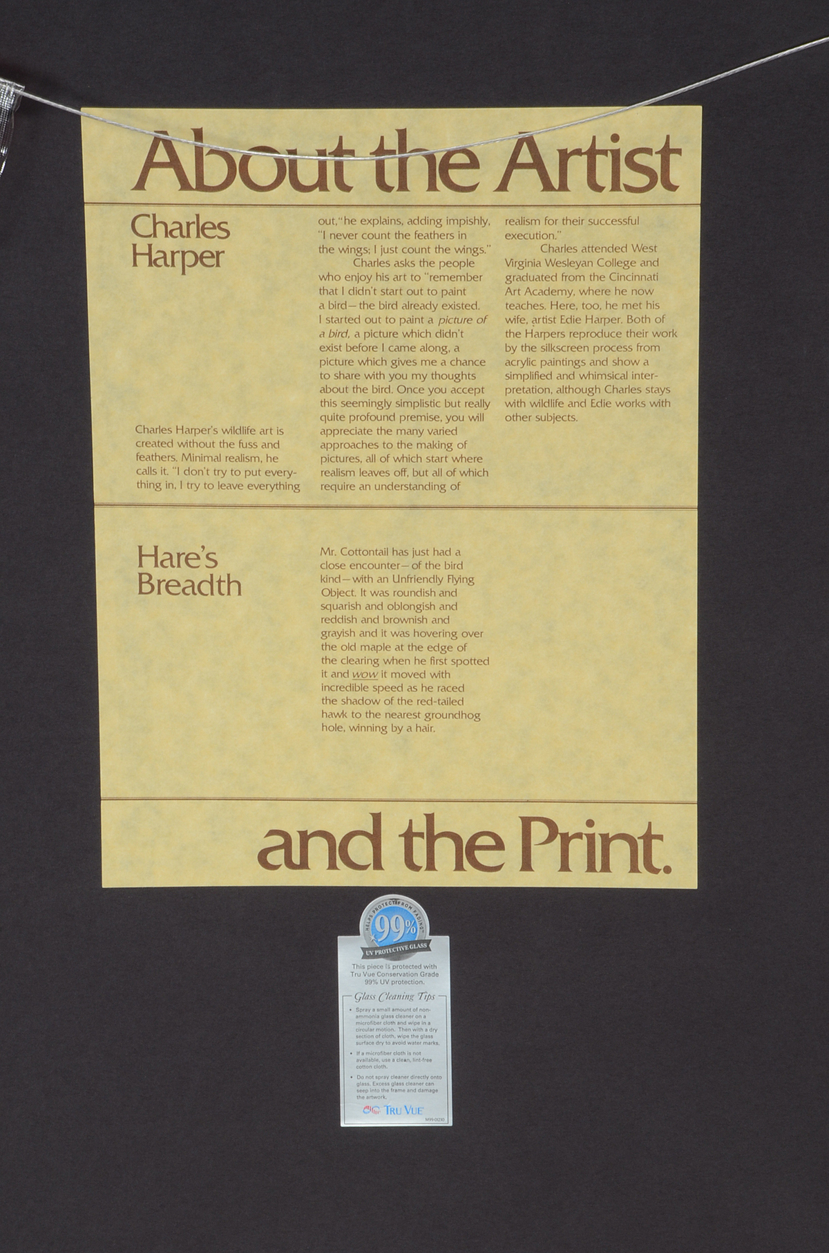 Charley Harper Signed Limited Edition Serigraph "Hare's Breadth"