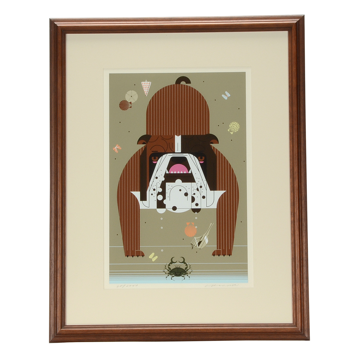 Charley Harper Signed Limited Edition Serigraph "Claws"