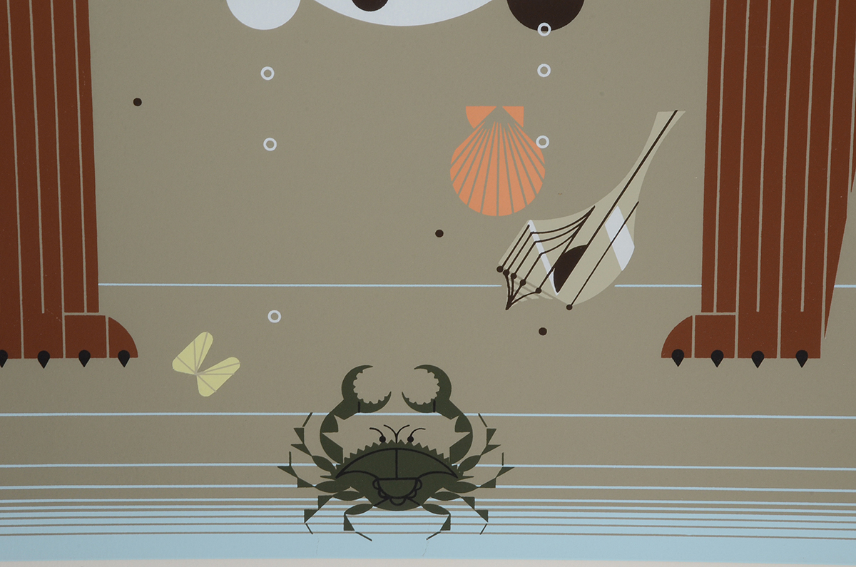 Charley Harper Signed Limited Edition Serigraph "Claws"