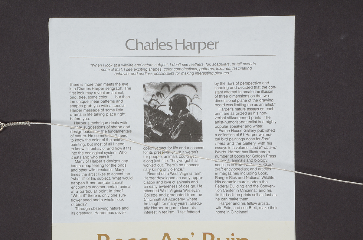 Charley Harper Signed Limited Edition Serigraph "Racc An' Ruin"