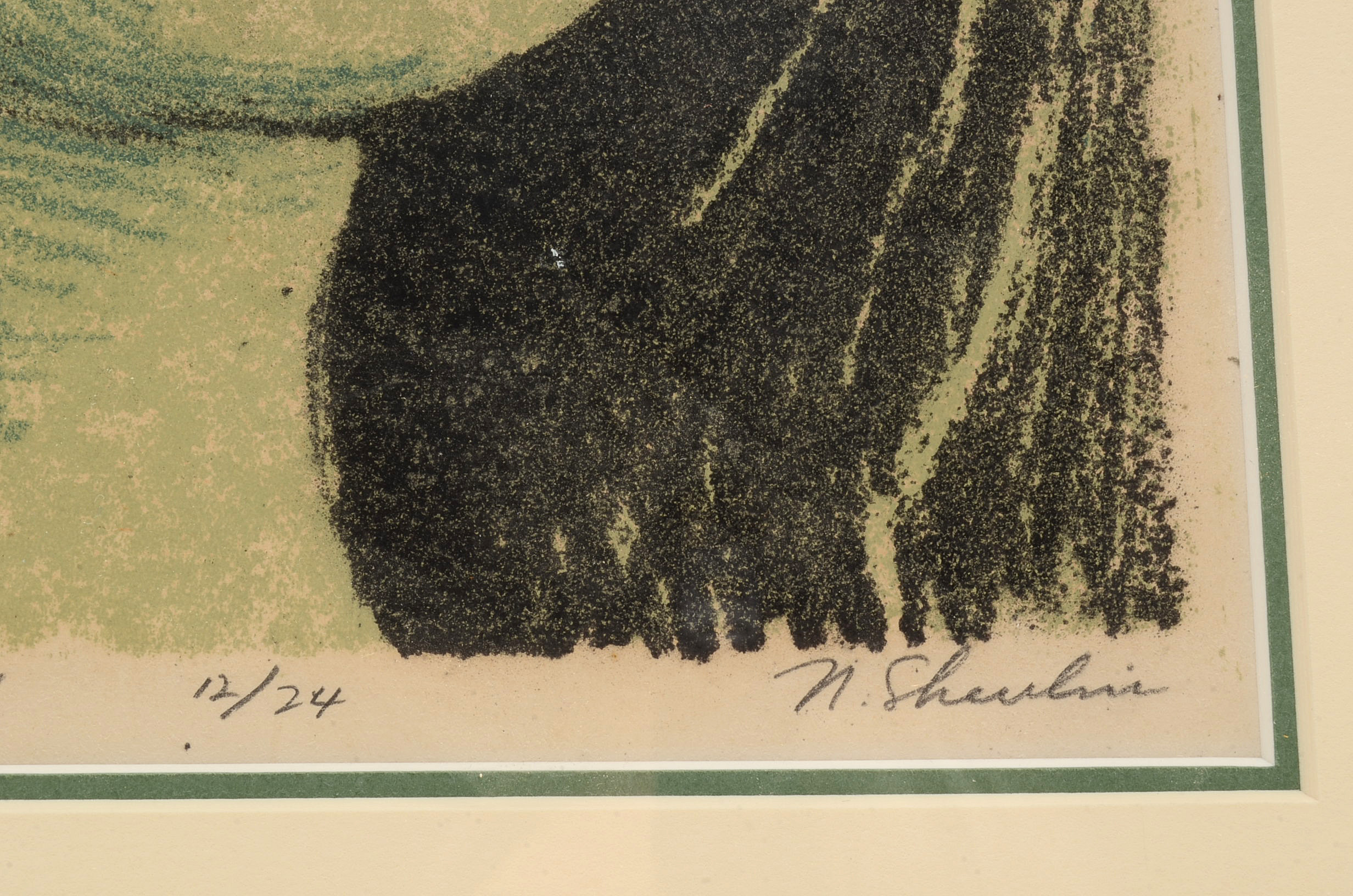 N. Shevlin Signed Limited Edition Stone Lithograph "Head of a Young Girl"