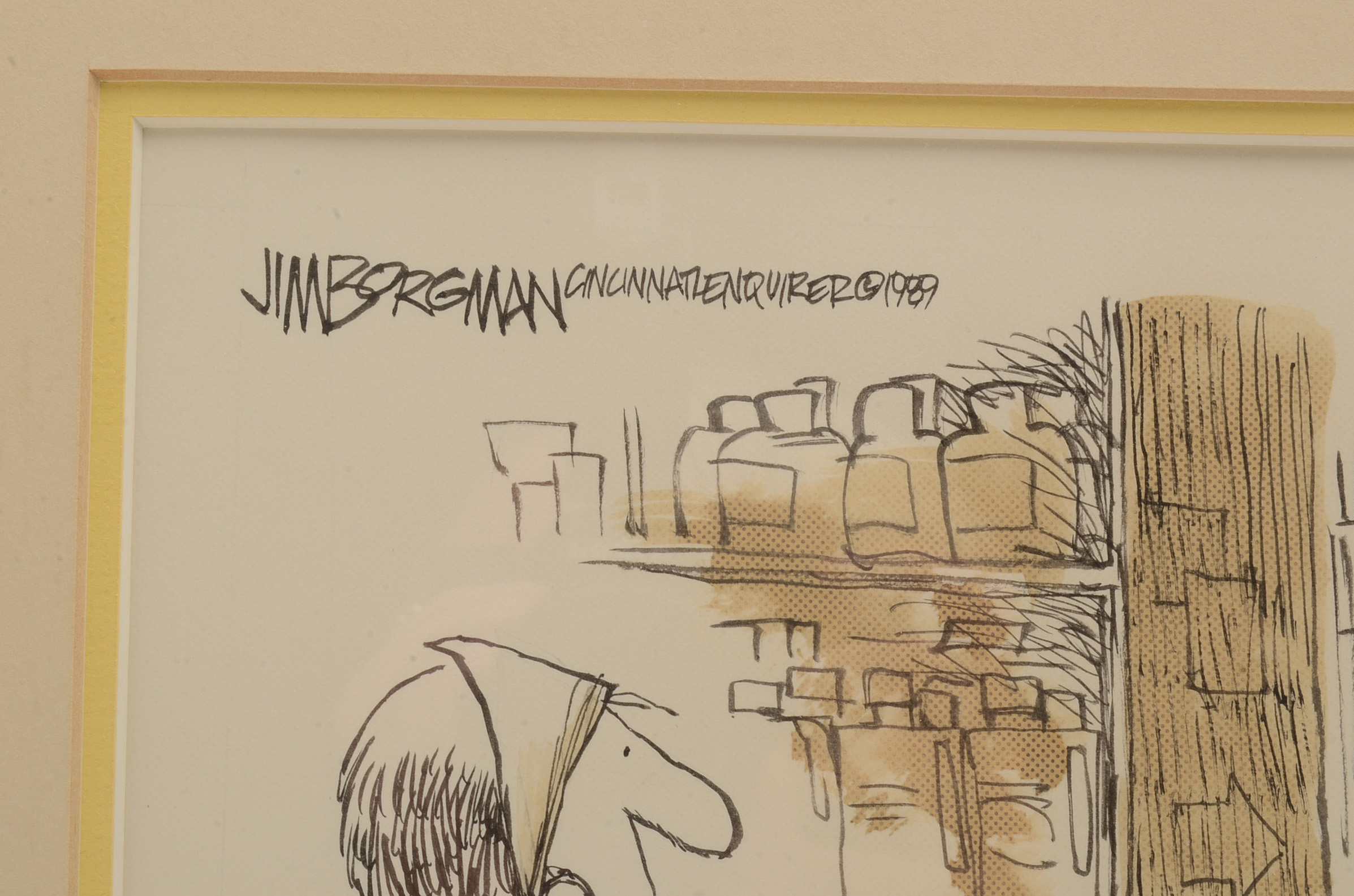 Jim Borgman Original 1989 Ink Cartoon Illustration for Cincinnati Enquirer