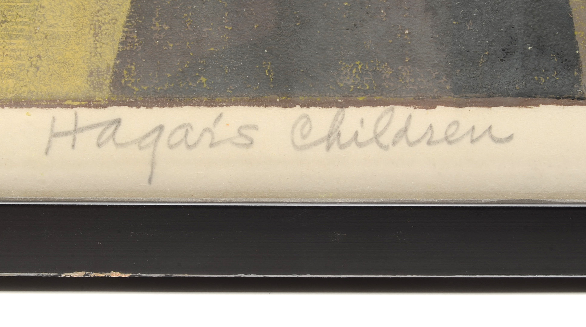 Evelyn Marx 1962 Limited Edition Woodblock "Hagar's Children"