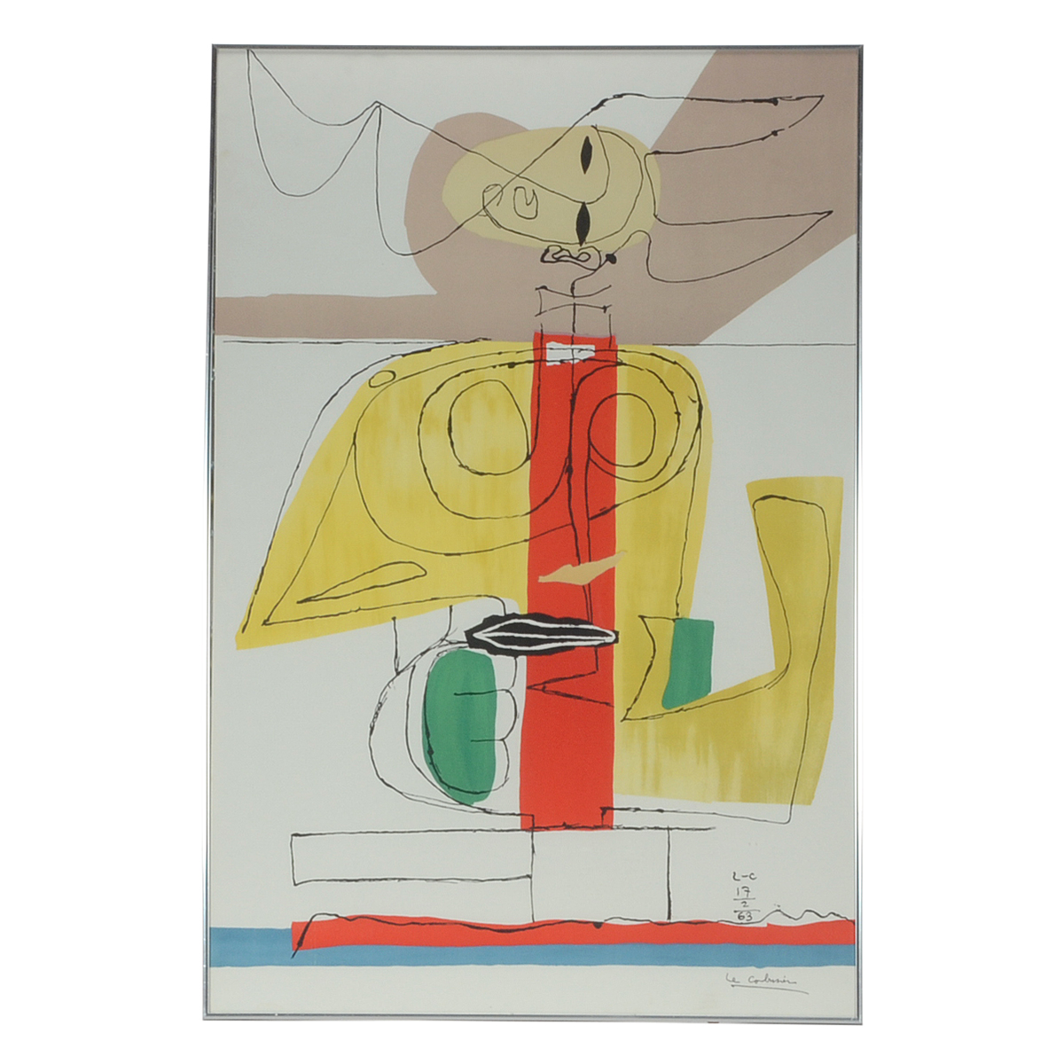 Le Corbusier 1963 Hand-Pulled Lithograph "Taureau"