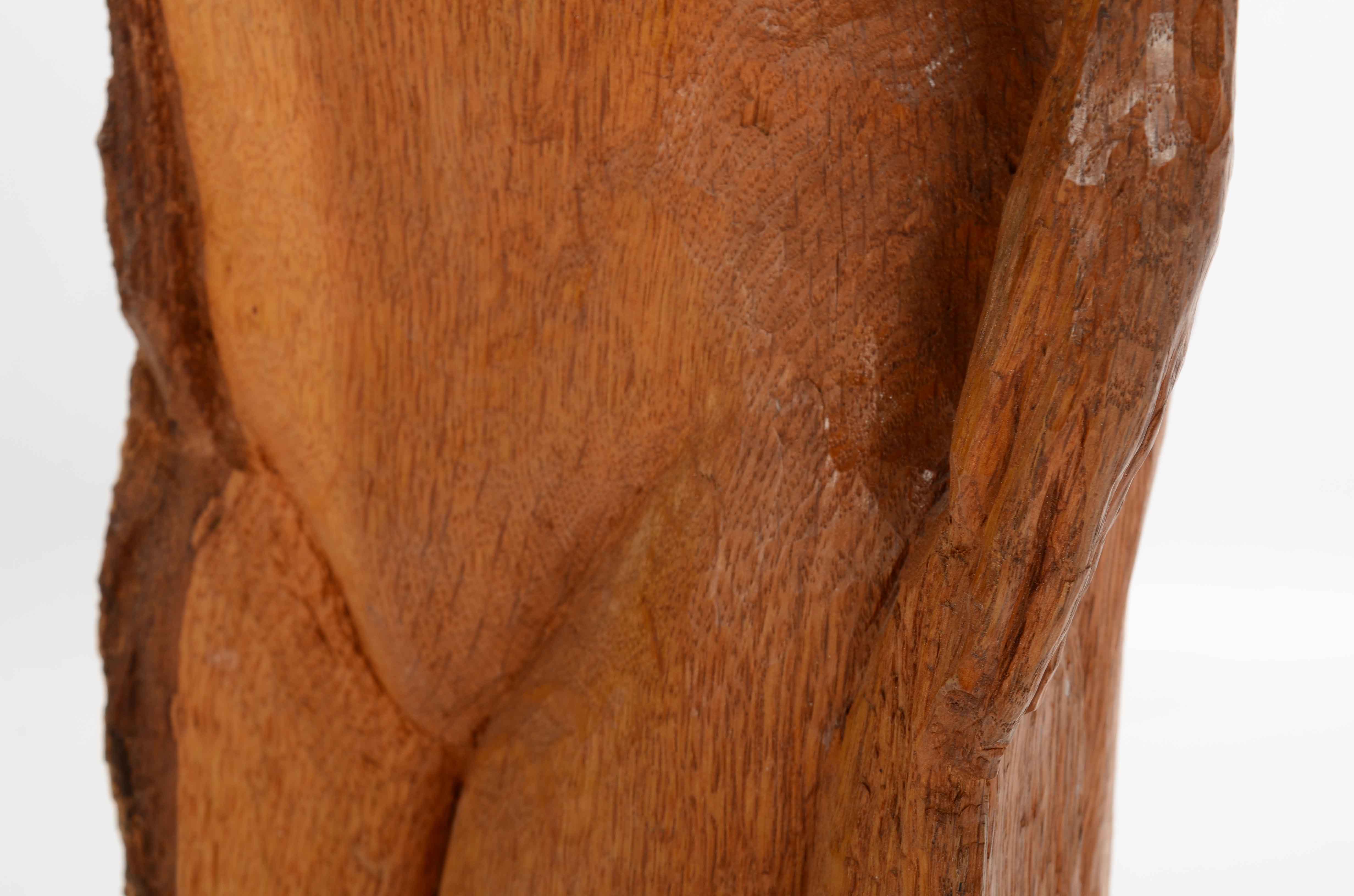 Dan Curtis 1960s Hand-Carved Salvaged Wood Figurative Sculpture