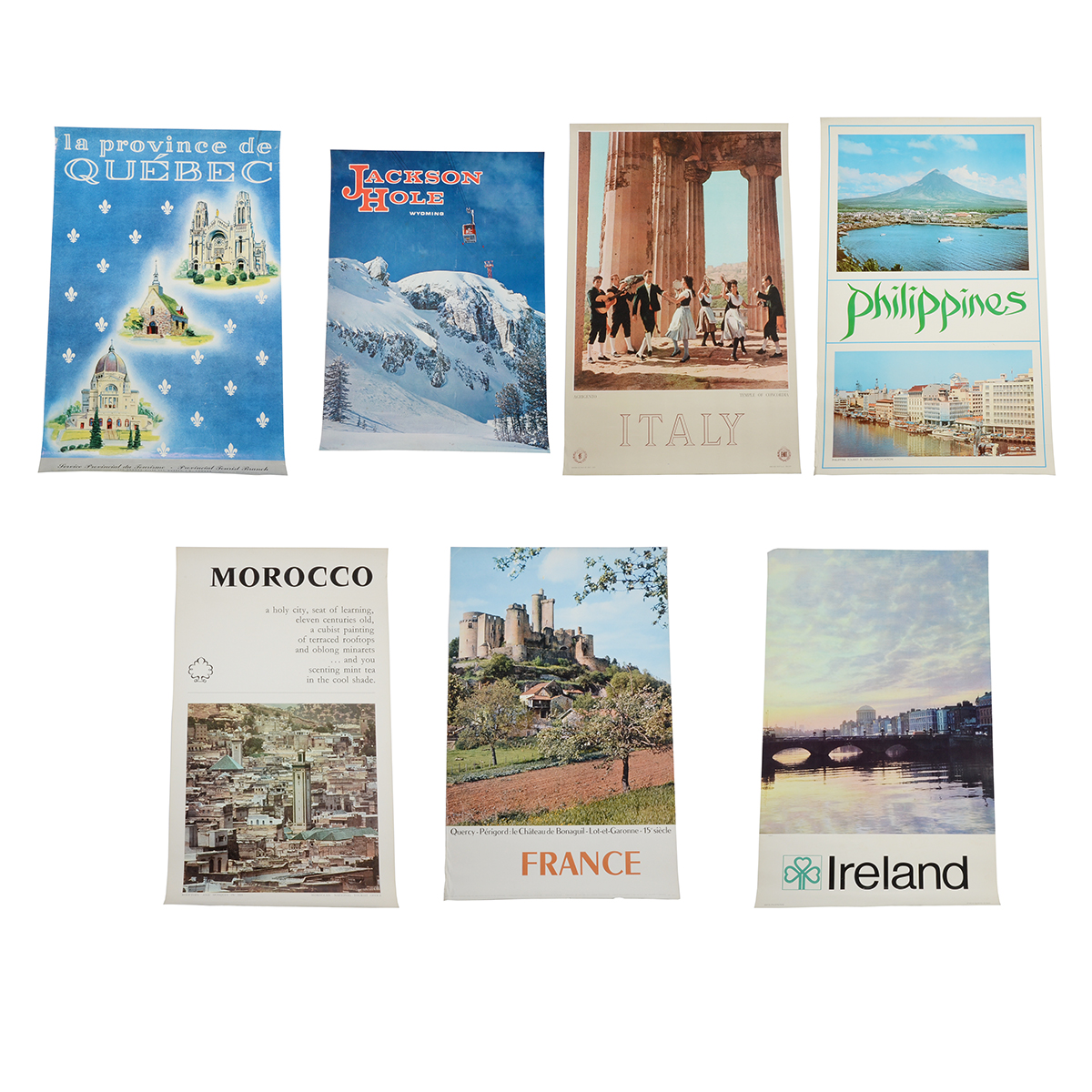 Seven Original 1950s and '60s International Travel Posters