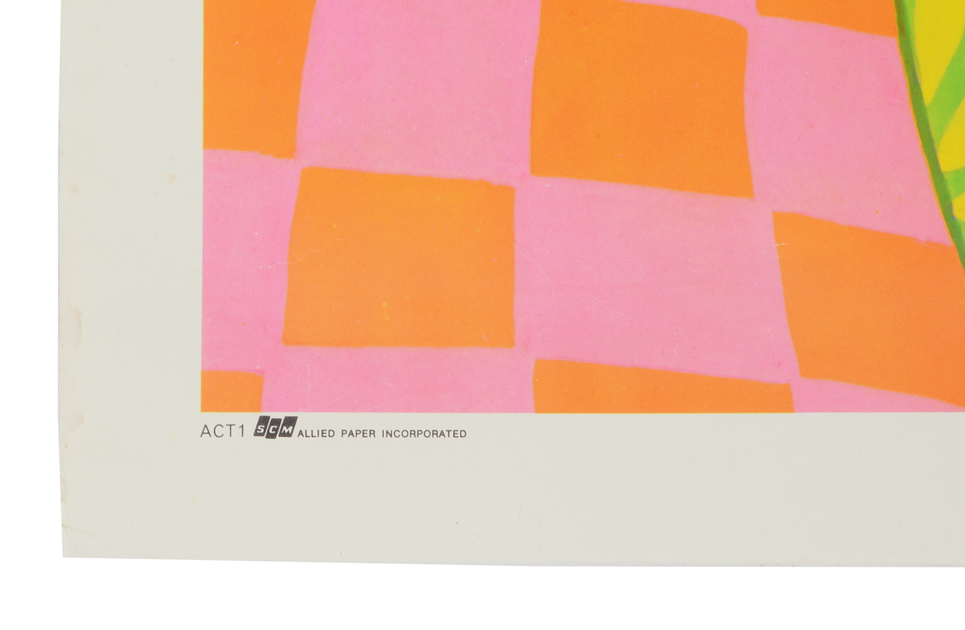 Original 1960s Psychedelic Poster with Blonde Woman in Pink