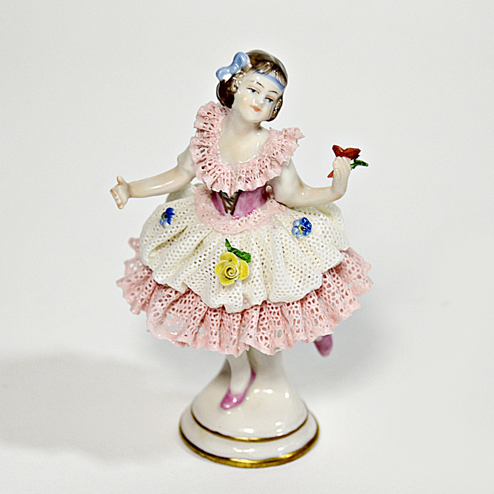 Antique Dresden Porcelain Ballerina