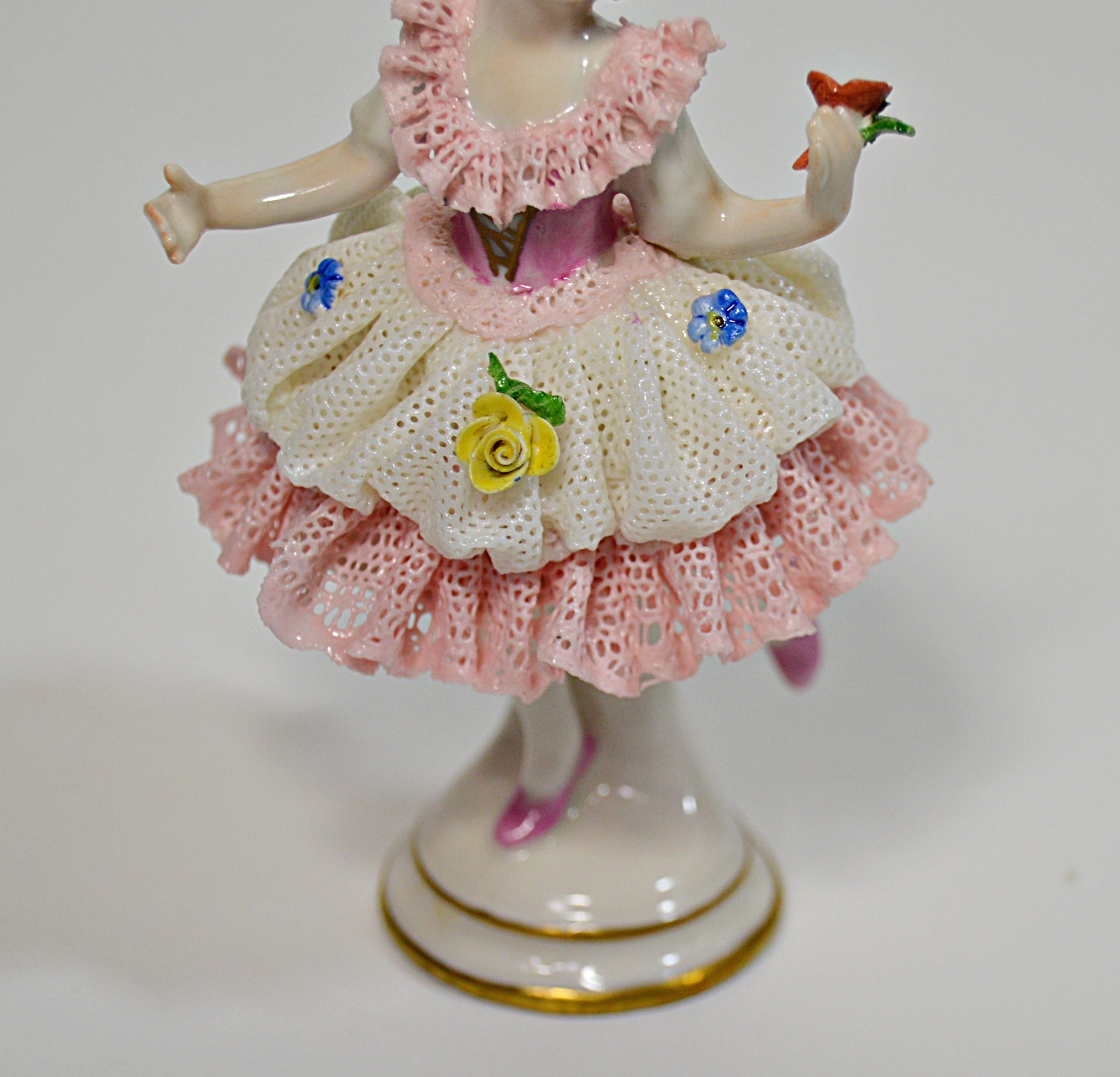 Antique Dresden Porcelain Ballerina