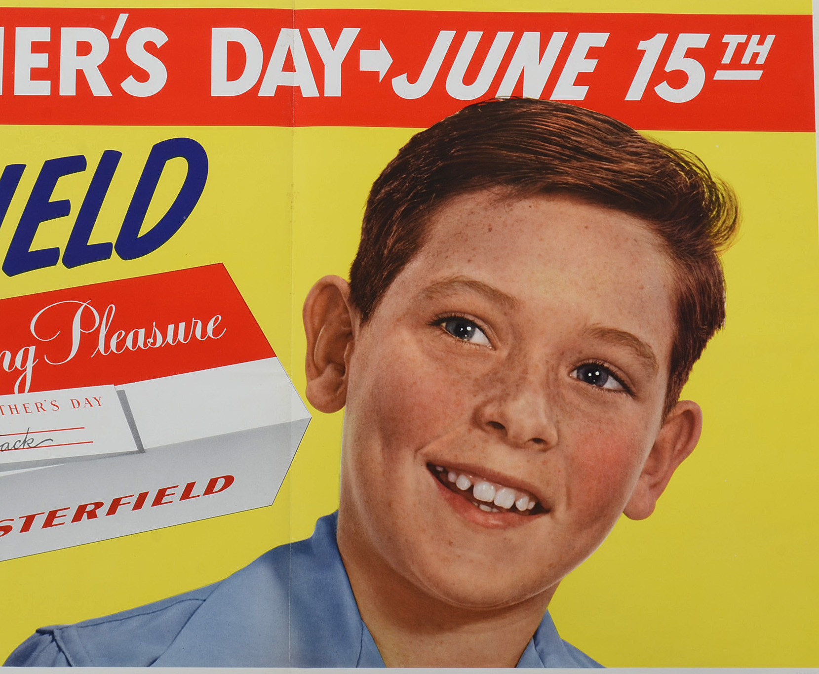 Original 1950s Chesterfield Cigarettes Poster Advertisement