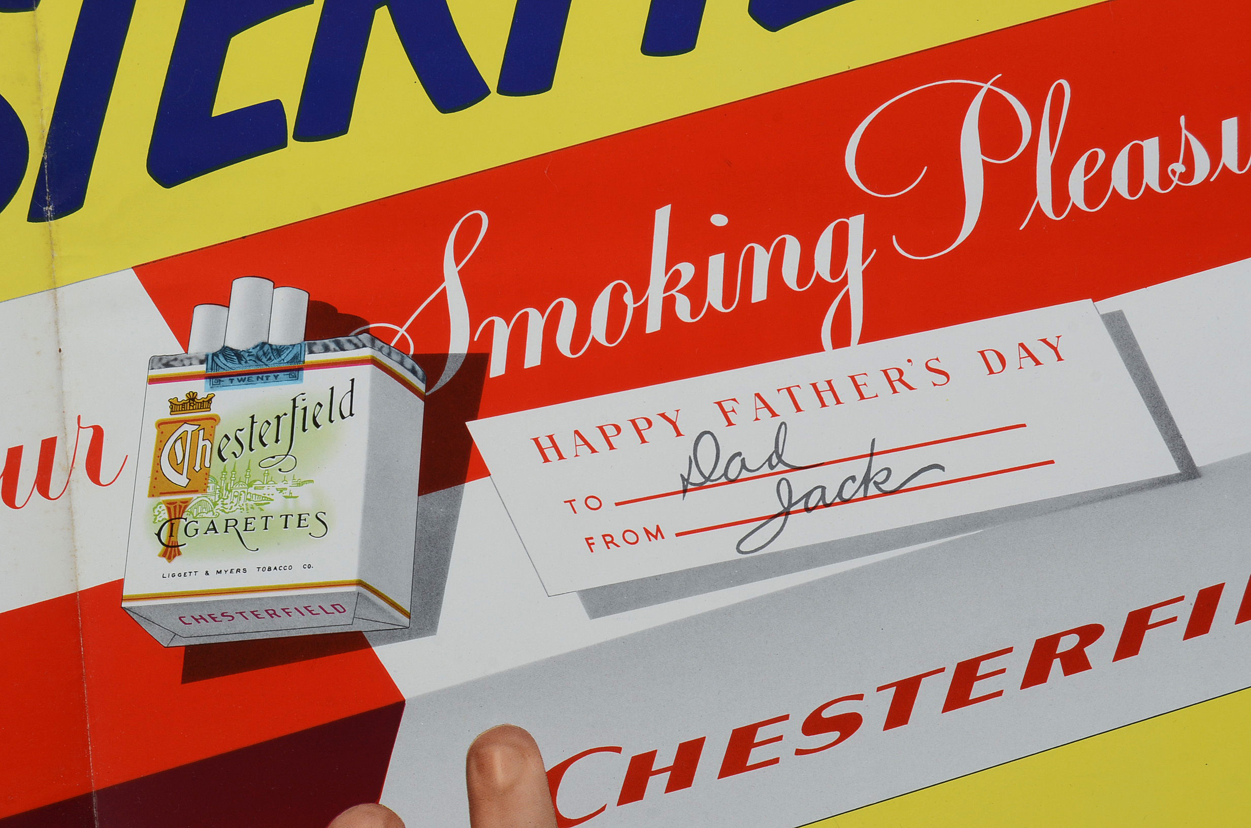 Original 1950s Chesterfield Cigarettes Poster Advertisement
