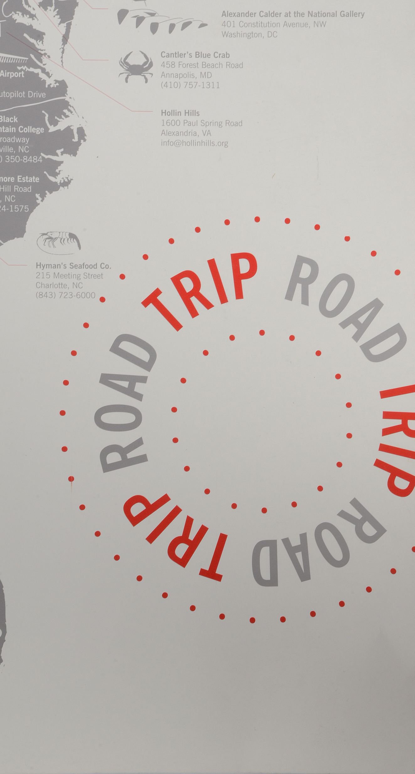 Two Duplicate Contemporary Double-Sided "Road Trip" Posters Created for Design Within Reach