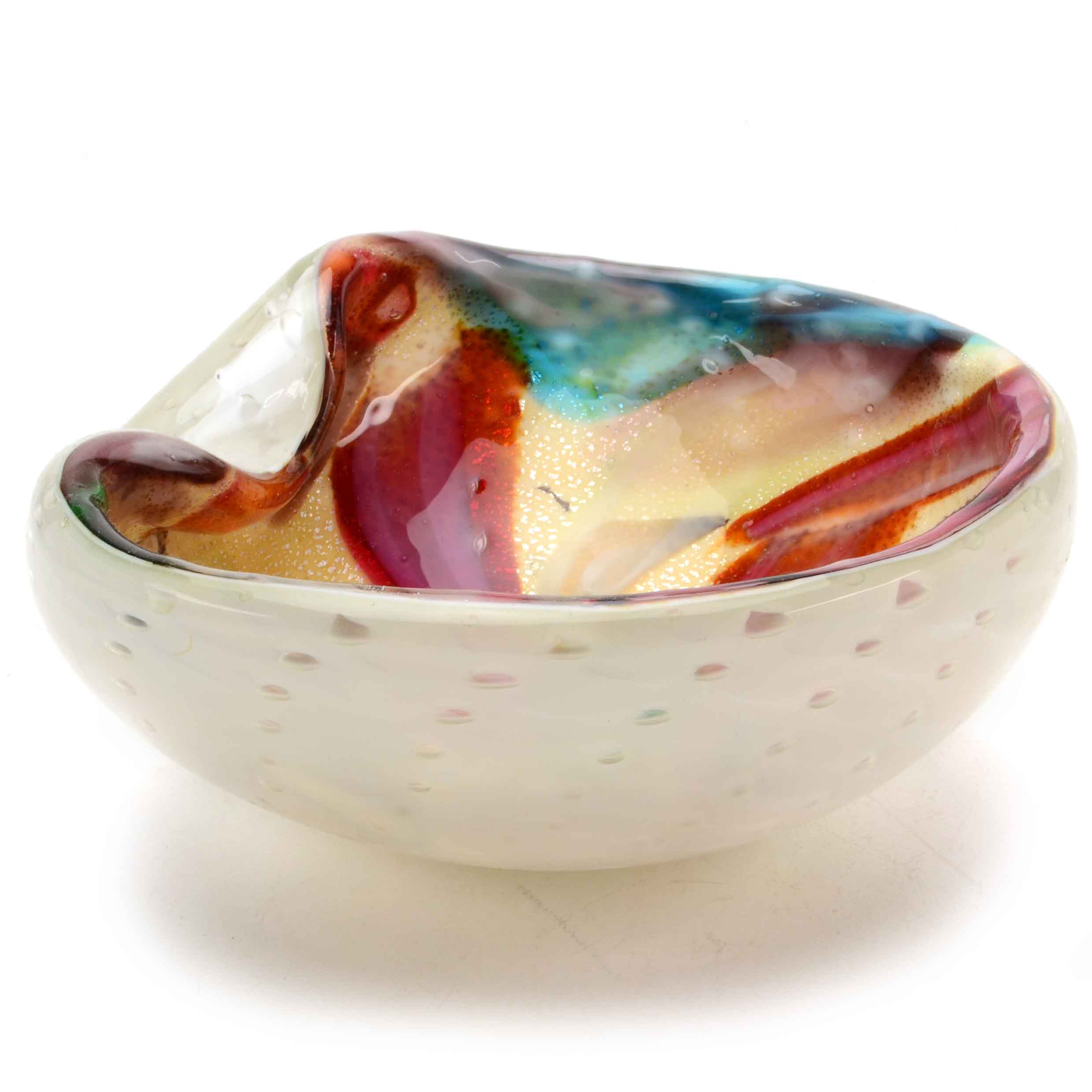 Vintage Art Glass Italian Murano Venetian Bowl