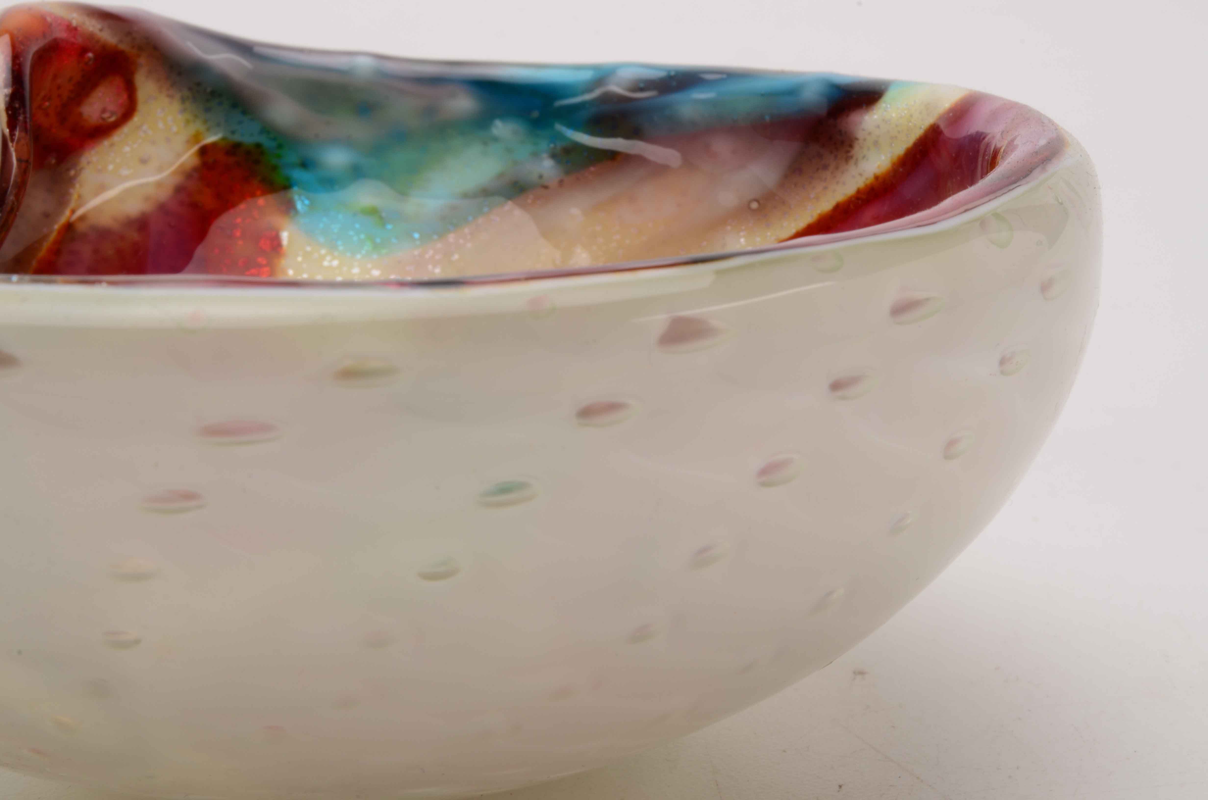 Vintage Art Glass Italian Murano Venetian Bowl