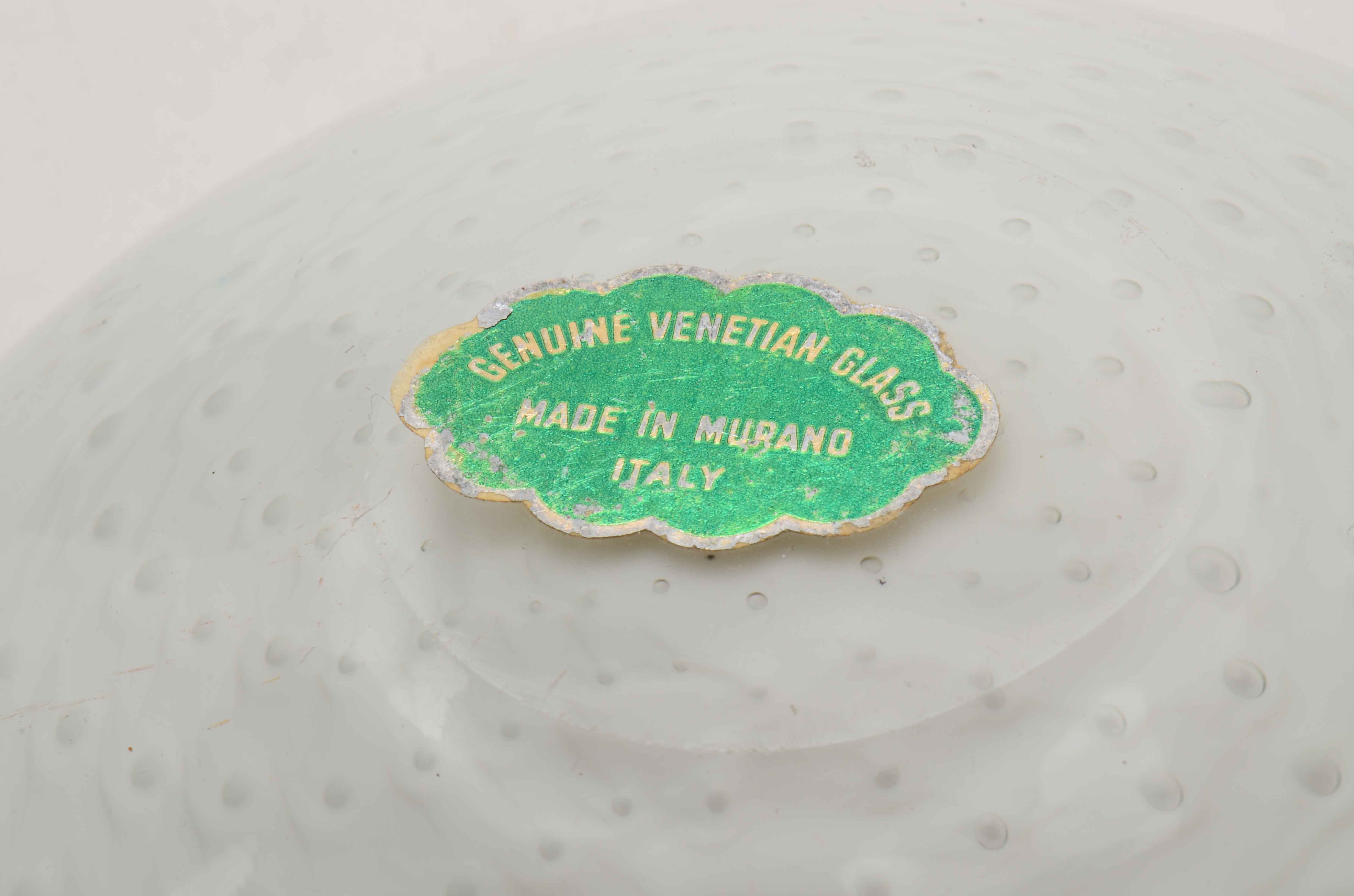 Vintage Art Glass Italian Murano Venetian Bowl