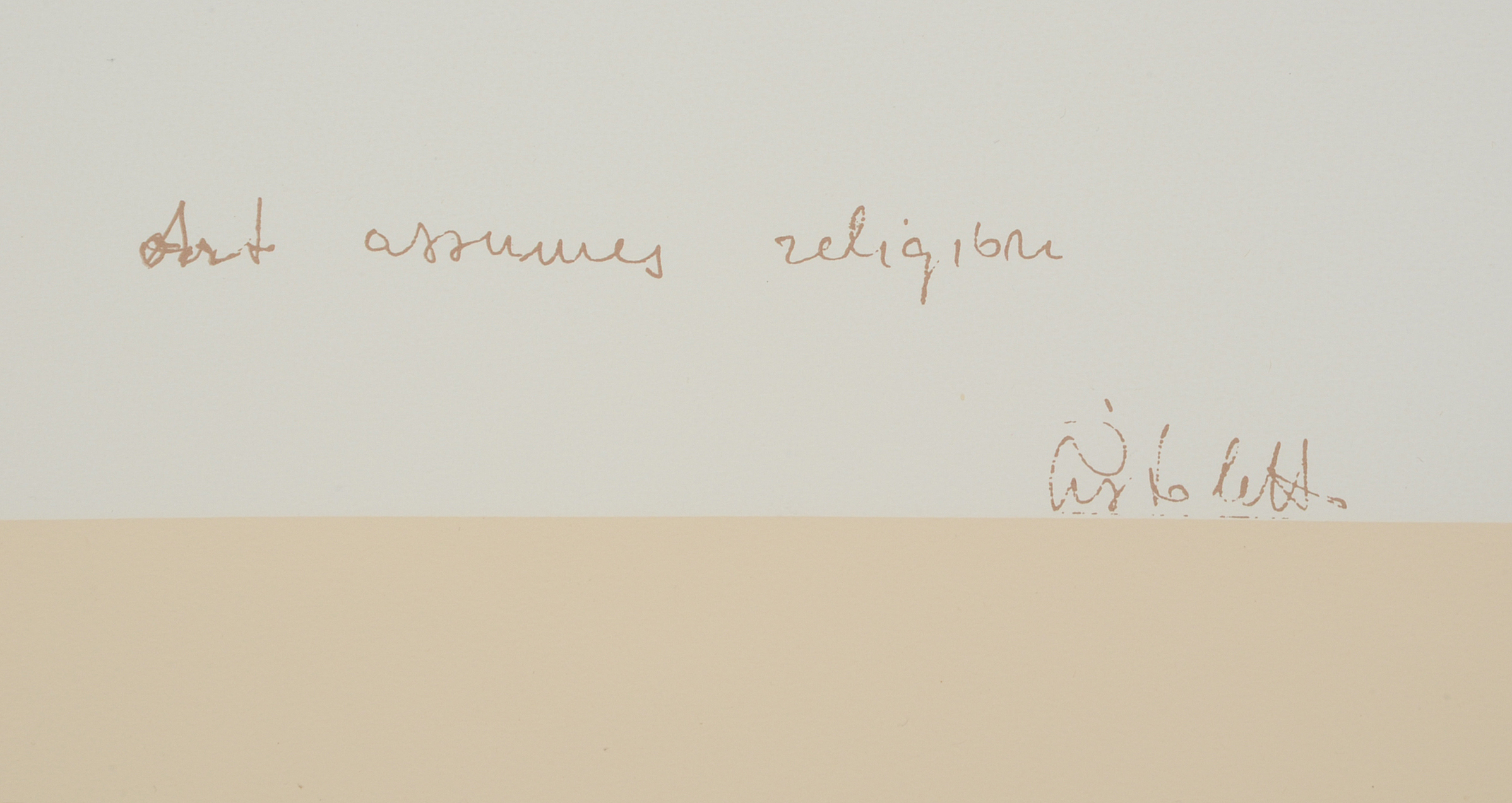 Michelangelo Pistoletto Signed 1980 Limited Edition Serigraph "Untitled (Art Assumes Religion)"