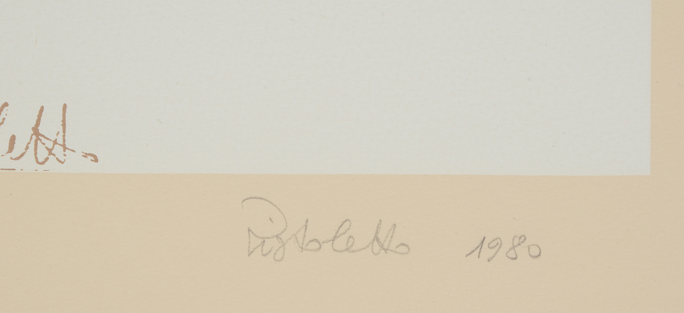 Michelangelo Pistoletto Signed 1980 Limited Edition Serigraph "Untitled (Art Assumes Religion)"