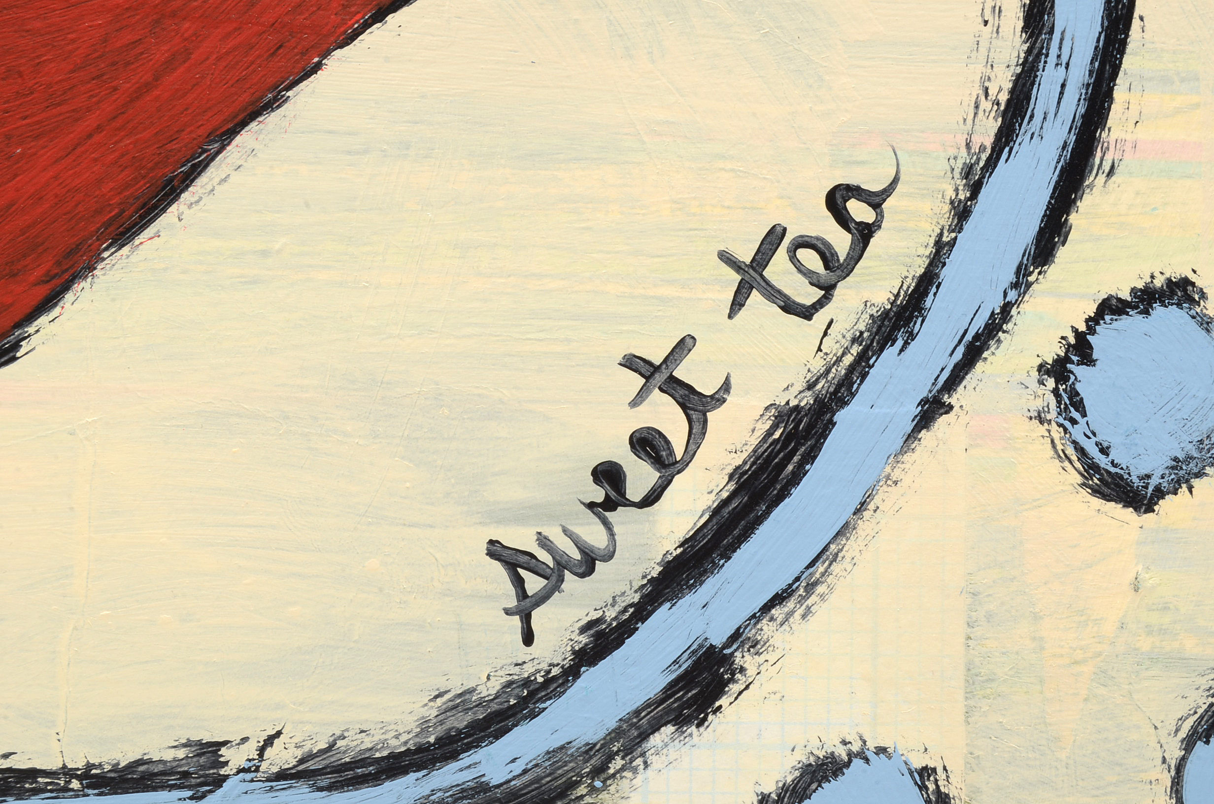 Sweet Tea Original Mixed Media Folk Art Painting