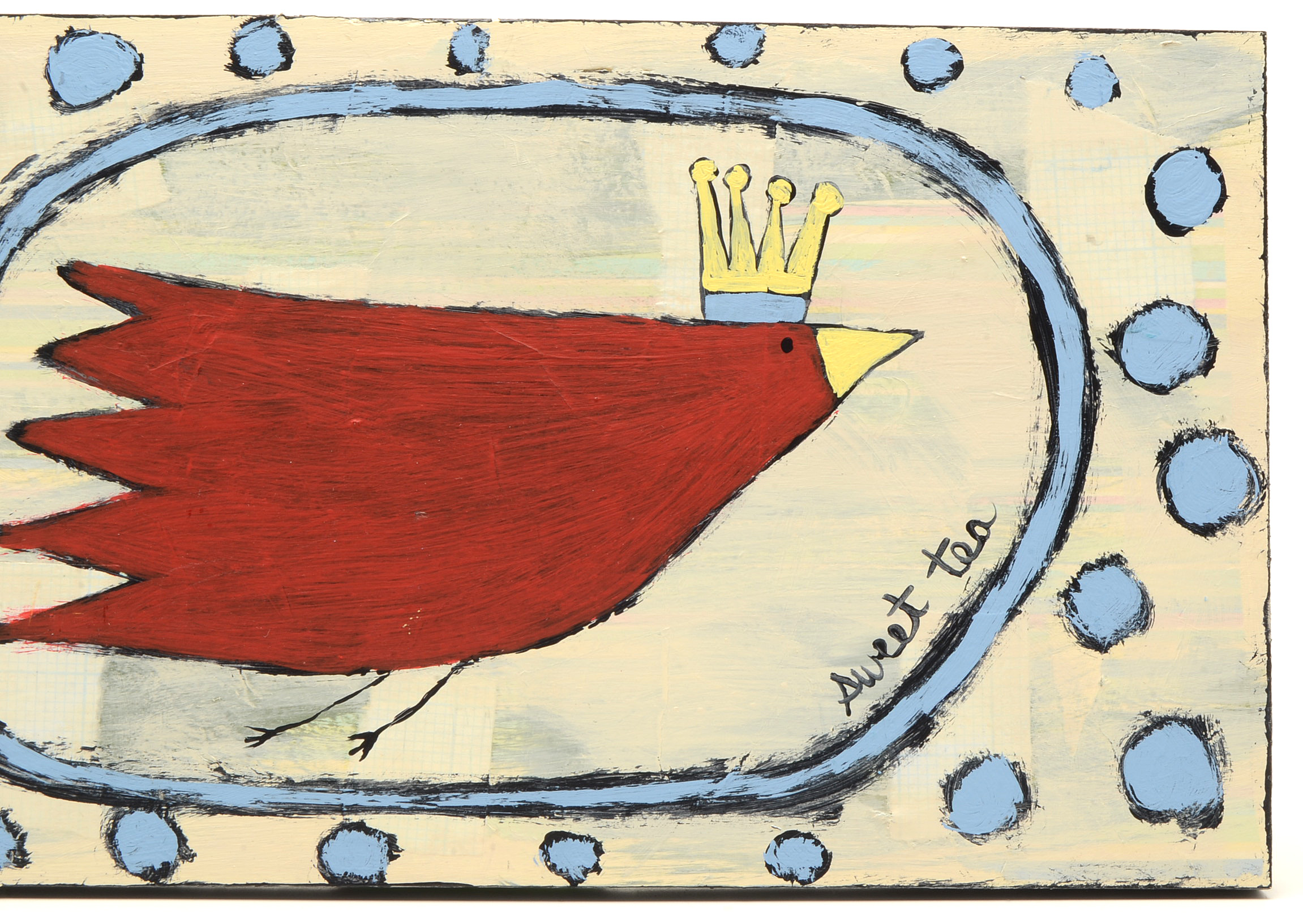 Sweet Tea Original Mixed Media Folk Art Painting