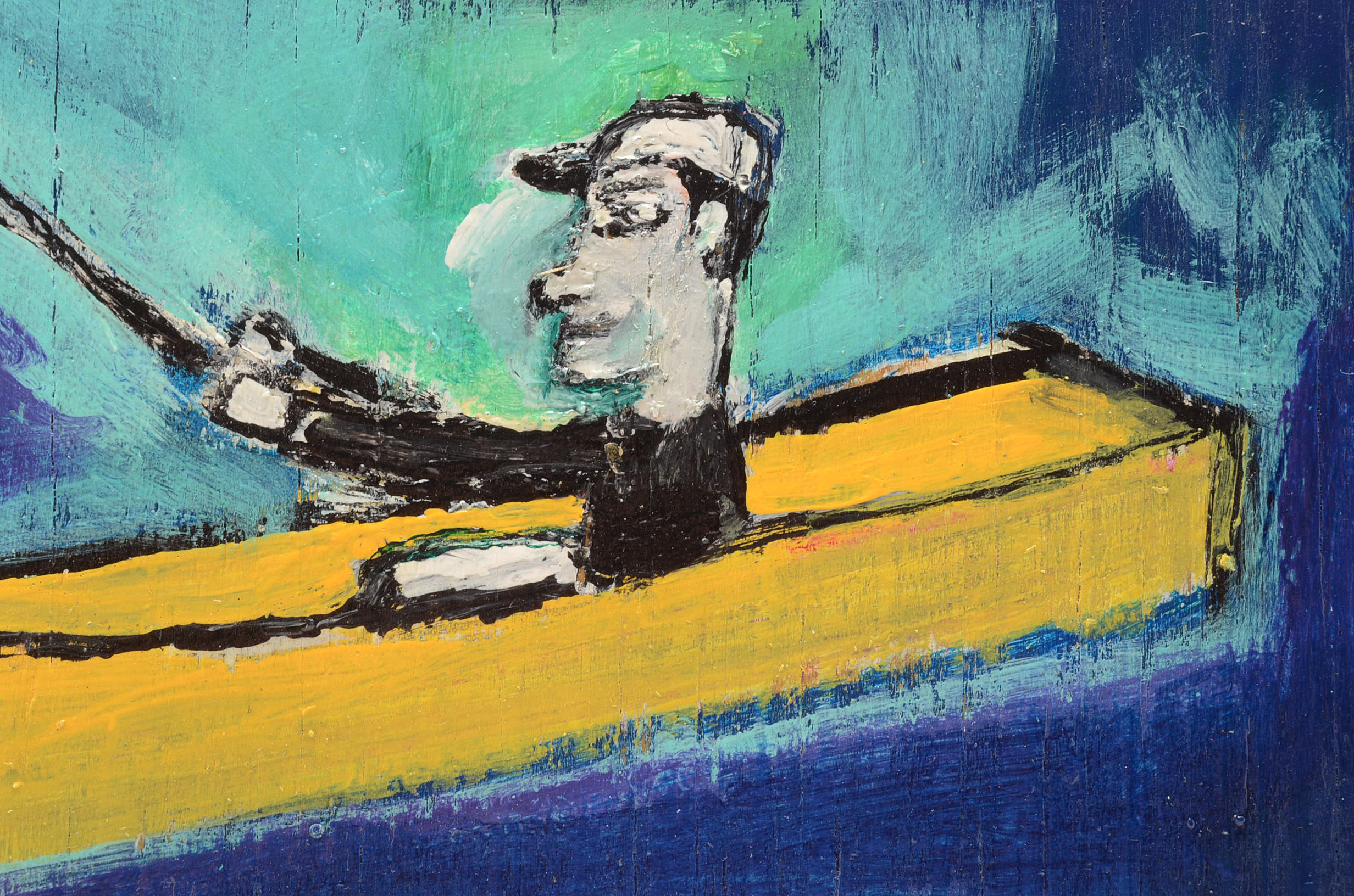 T. Marie Nolan Original 2015 Folk Art Acrylic on Salvaged Wood