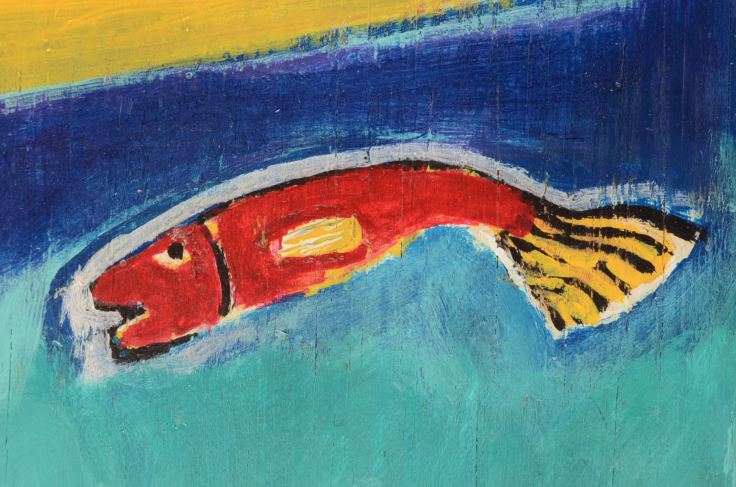 T. Marie Nolan Original 2015 Folk Art Acrylic on Salvaged Wood